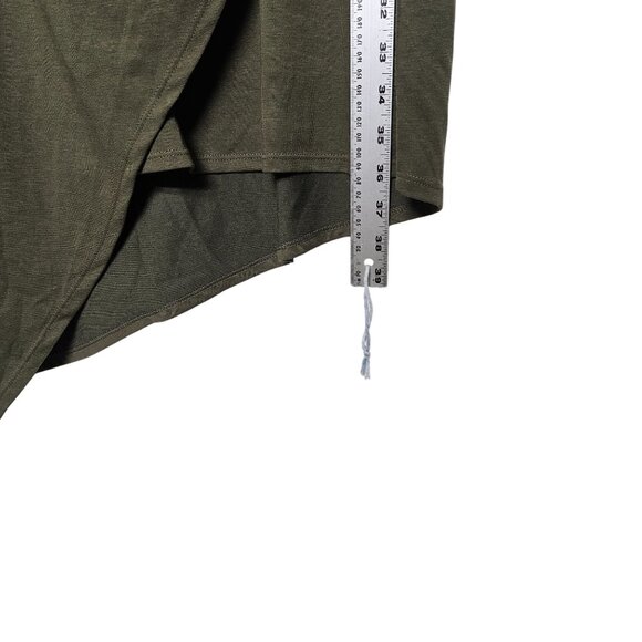 Trouvé Asymmetrical Olive Green Sleeveless Dress M Basic Stretchy‎ Boho Festival - Picture 7 of 11